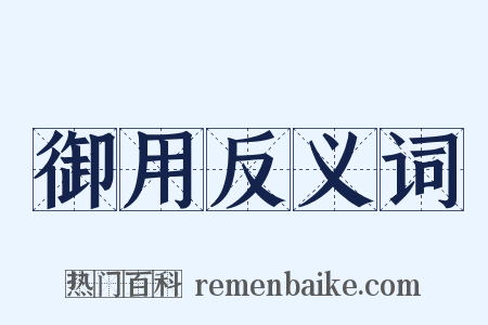 御用反义词是什么意思的图片